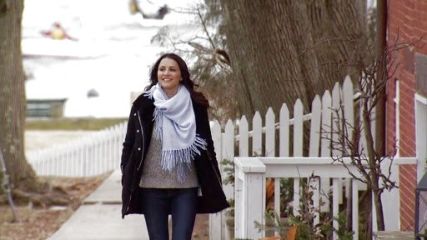 Andi Dorfman's Datyah Amazing Wool & Cashmere-Blend Biker-Style Coat on The Bachelorette