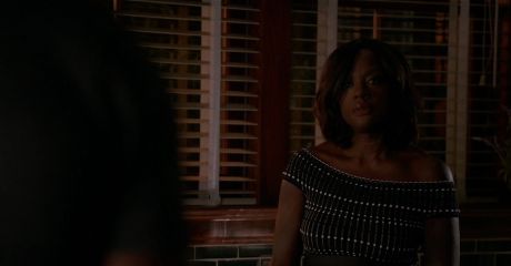 Annalise Keating's Mini Off Shoulder Knit Dress on How to Get Away With Murder