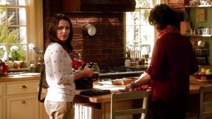 April Carver's Merino Tippi Sweater in Embroidered Flowers on Chasing Life