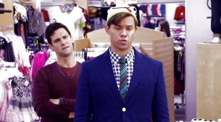 Bryan Collins's Border Stripe Skinny Tie on The New Normal