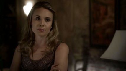 Camille O'connell's Dorothy's Printed Babydoll Top in Mocha on The Originals