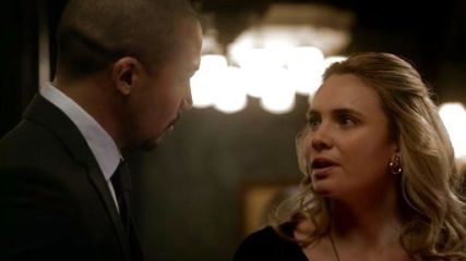 Camille O'connell's Two-Tone Feather Accent Hoop Earrings   on The Originals