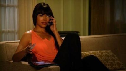 Cece Parekh's 'Tiana' Draped Tank in Coral on New Girl