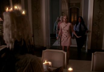 Chanel Oberlin's 3D-Snake Crepe Dress on Scream Queens