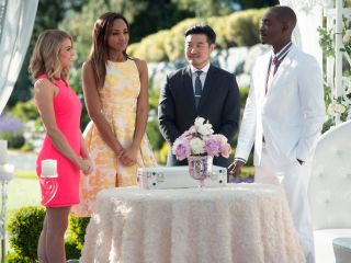 Chantal's Yellow Jacquard Dress on Unreal