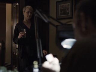 Claire Underwood's Tailored Silk Pajamas, Black on House of Cards