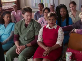 Dr. Mindy Lahiri's 'Brett' Floral Print Silk Blouse on The Mindy Project