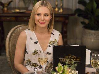 Eleanor Shellstrop's White V-Neck Floral Dress on The Good Place