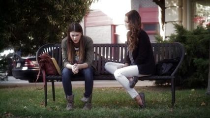 Paige's Troopa Military-Inspired Booties on Pretty Little Liars