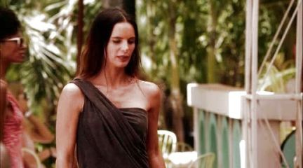 Fiona Glenanne's One Shoulder Dress on Burn Notice