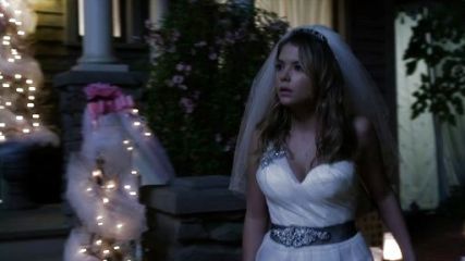 Hanna Marin's One Shoulder Crystal Applique Gown on Pretty Little Liars