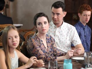 Jen Short's Paisley Dress on Life in Pieces