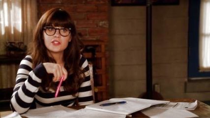 Jess Day's Sporty Stripe Knit Sweater on New Girl