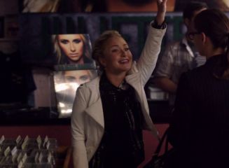 Juliette Barnes's Odina Leather Moto Jacket on Nashville