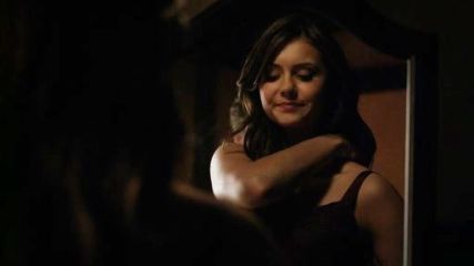Katherine Pierce's Magic Carpet Leather-Top Dress on The Vampire Diaries