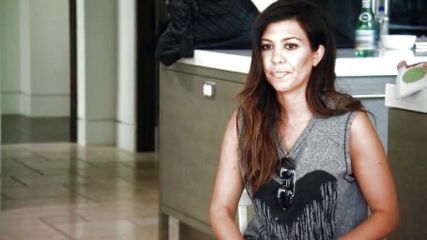 Kourtney Kardashian's Zena Dripping Bat Spaghetti Strap Tank on Keeping Up With The Kardashians