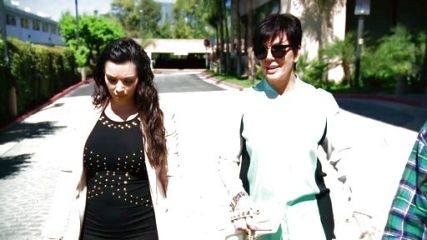 Kris Jenner's Crystal-Trim Square Sunglasses, Black on Keeping Up With The Kardashians