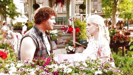 Lemon Breeland's Maternity Exclusive Swing Dress with Floral Applique and Cap Sleeve on Hart of Dixie