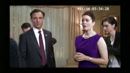 Mellie Grant's Wool Draped Pleat Dress in Grape on Scandal