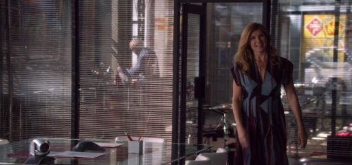 Rayna Jaymes's Triangle Print Silk Dress on Nashville