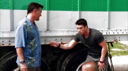 Sam Axe's Camp Shirt on Burn Notice