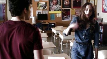Spencer Hastings's Chambray Shirtdress on Pretty Little Liars