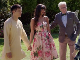 Tahani's Pink Floral Dress on The Good Place