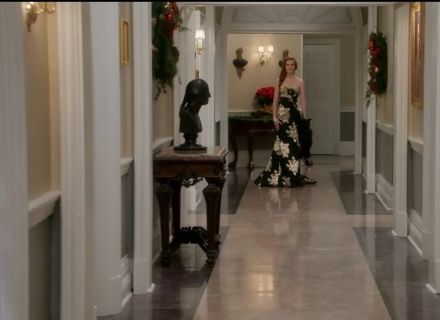 Abby Whelan's Fall 2015 Strapless Floral Gown on Scandal