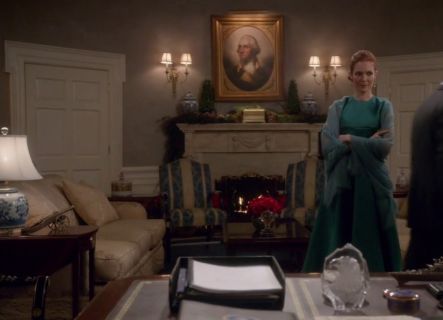 Abby Whelan's Satin Dress in Teal on Scandal