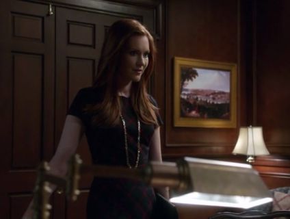 Abby Whelan's Wool Windowpane Dress on Scandal