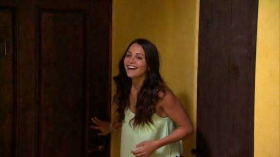 Andi Dorfman's Scalloped Drape Back Tank on The Bachelorette 