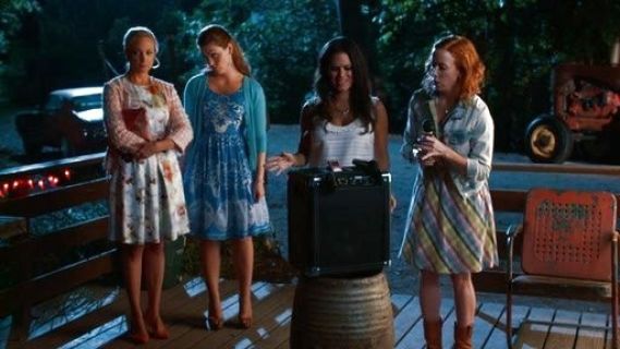 Annabeth Nass's Azure Lace Dress on Hart of Dixie