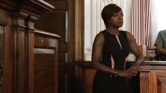 Annalise Keating's Contrast Panel Bodycon Dress on How to Get Away With Murder