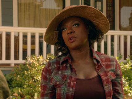 Annalise Keating's Red Plaid Shirt on How To Get Away With Murder