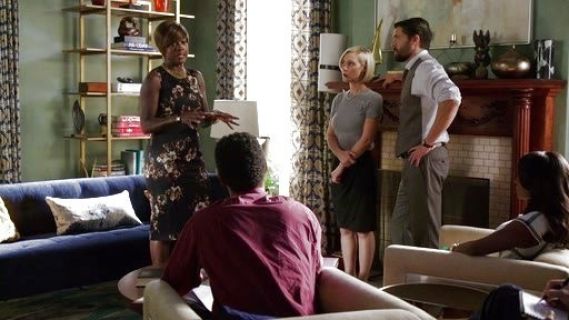 Annalise Keating's Sleeveless Floral Crepe Sheath Dress on How to Get Away With Murder