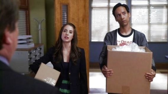 Annie Edison's Silk Skirt in Beanstalk Stripe on Community