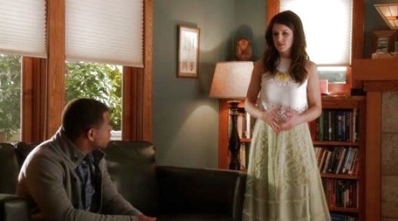 Annie Wilson's Claudia Crop Top in White on 90210