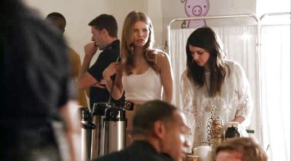 Annie Wilson's Deidra Embroidered Lace Blouse on 90210