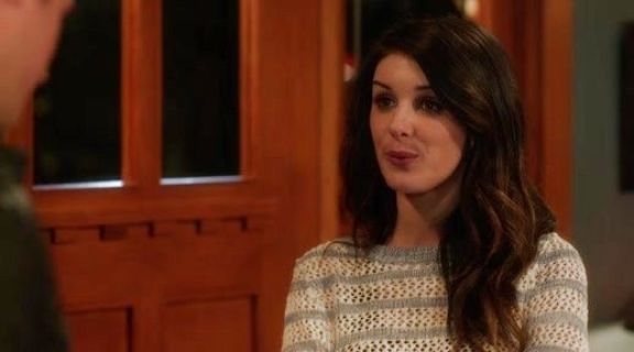 Annie Wilson's Striped Mesh-Knit Pullover Sweater on 90210