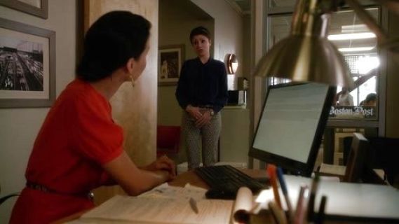 April Carver's Crosshatched Charlie Trousers on Chasing Life