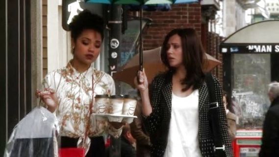 April Carver's Crosswise Knit Jacket on Chasing Life