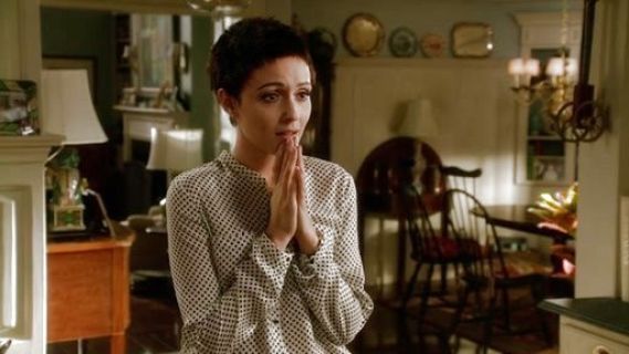 April Carver's Polka Dot Printed Blouse on Chasing Life