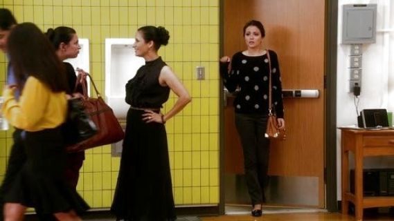 April Carver's Polka Dot Sweater on Chasing Life