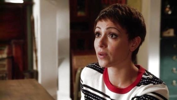 April Carver's Striped cotton and cashmere-blend sweater on Chasing Life