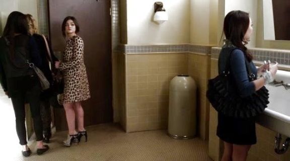 Aria Montgomery's Grey City Striped McKay Pump on Pretty Little Liars