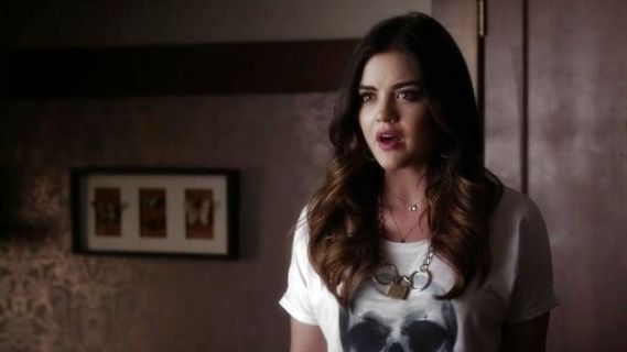 Aria Montgomery's Life & Death Flowy Tee on Pretty Little Liars