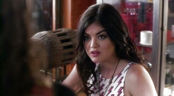 Aria Montgomery's Lightning Bolt Crop Top on Pretty Little Liars