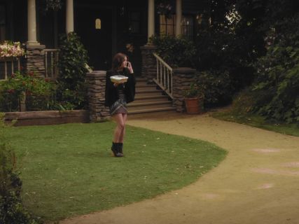 Aria Montgomery's Patent Wood Heel Ankle Boots on Pretty Little Liars