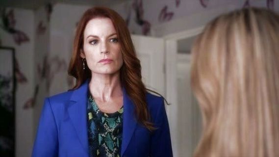 Ashley Marin's Liam Snake-Print Blouse on Pretty Little Liars