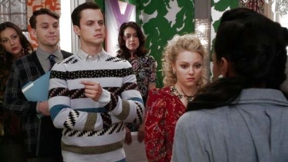 Bennet Wilcox's 'Lightning Bolt' Sweater in Grey on The Carrie Diaries